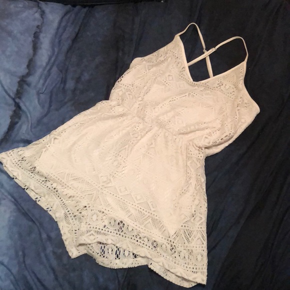 Forever 21 Pants - LAST DAY ‼️Crochet tan romper